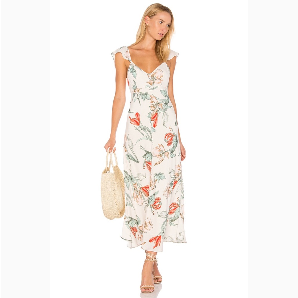 Astr the Label Florentina Maxi Floral Dress Small